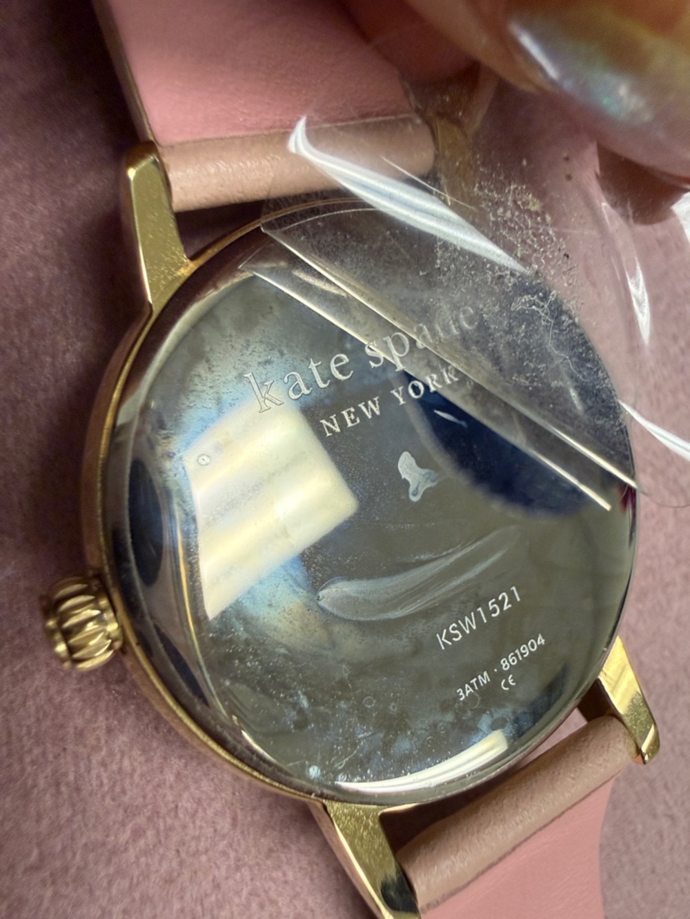 kate spade Gold-Tone Watch with Pink Strap and Multi-Color Parrot Dial - Picture 7 of 7